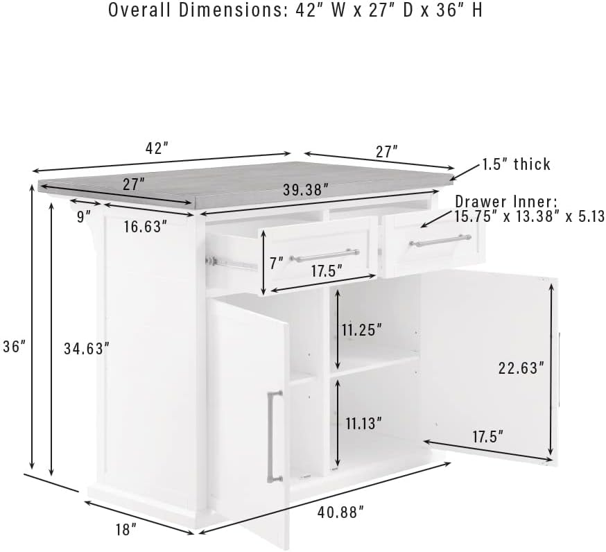 Crosley Furniture Bartlett Kitchen Island
