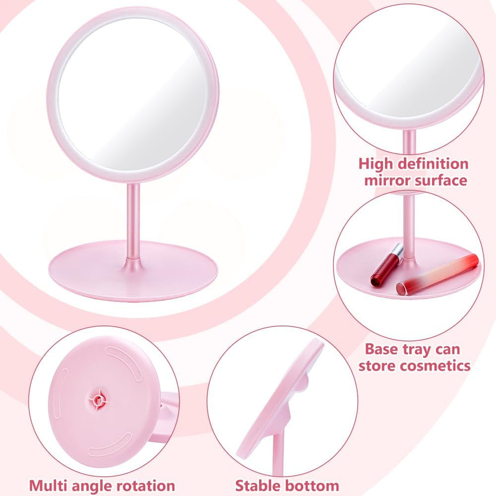 10Pcs Pink Makeup Mirror, Spa Party Mirror Portable Vanity Mirror