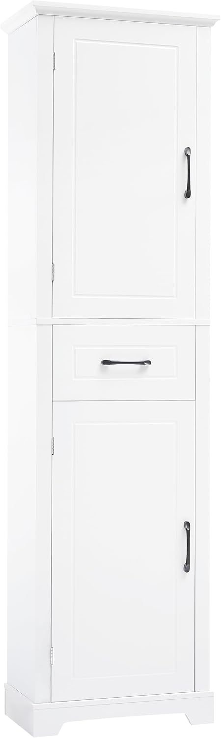 Favfurish 72" Tall Narrow Bathroom Storage Cabinet with 2 Doors & Dr...