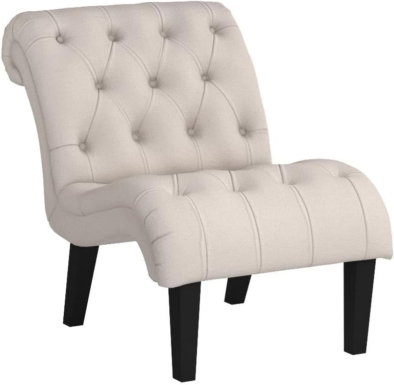 Accent Chair Set of 2 Upholstered Living Room Chairs Armless