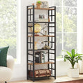 Hombazzar 6 Tier Bookshelf,70 inch Tall Bookshelf,Brown
