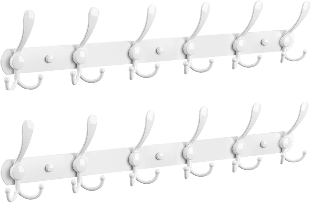 YUNISS Coat Rack Wall Mounted，6 Tri Stainless Steel Coat Hook for Coat Hat Ro...