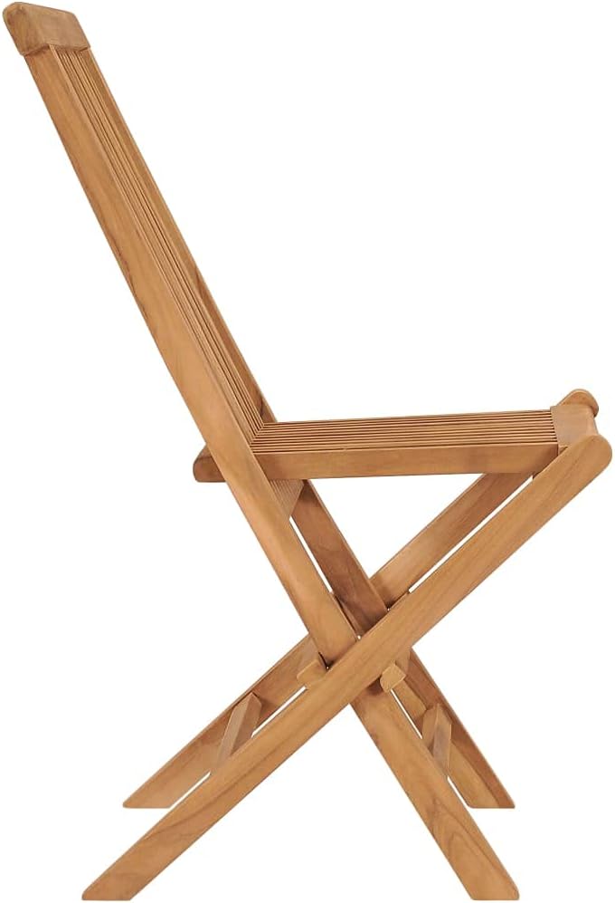 vidaXL Patio Folding Chairs 8 Pcs, Camping Garden Chair with Backrest, Outdoo...