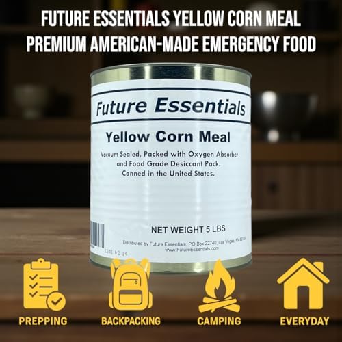 Future Essentials Yellow Corn Meal – #10 Size Can, 30-Year Shelf Life