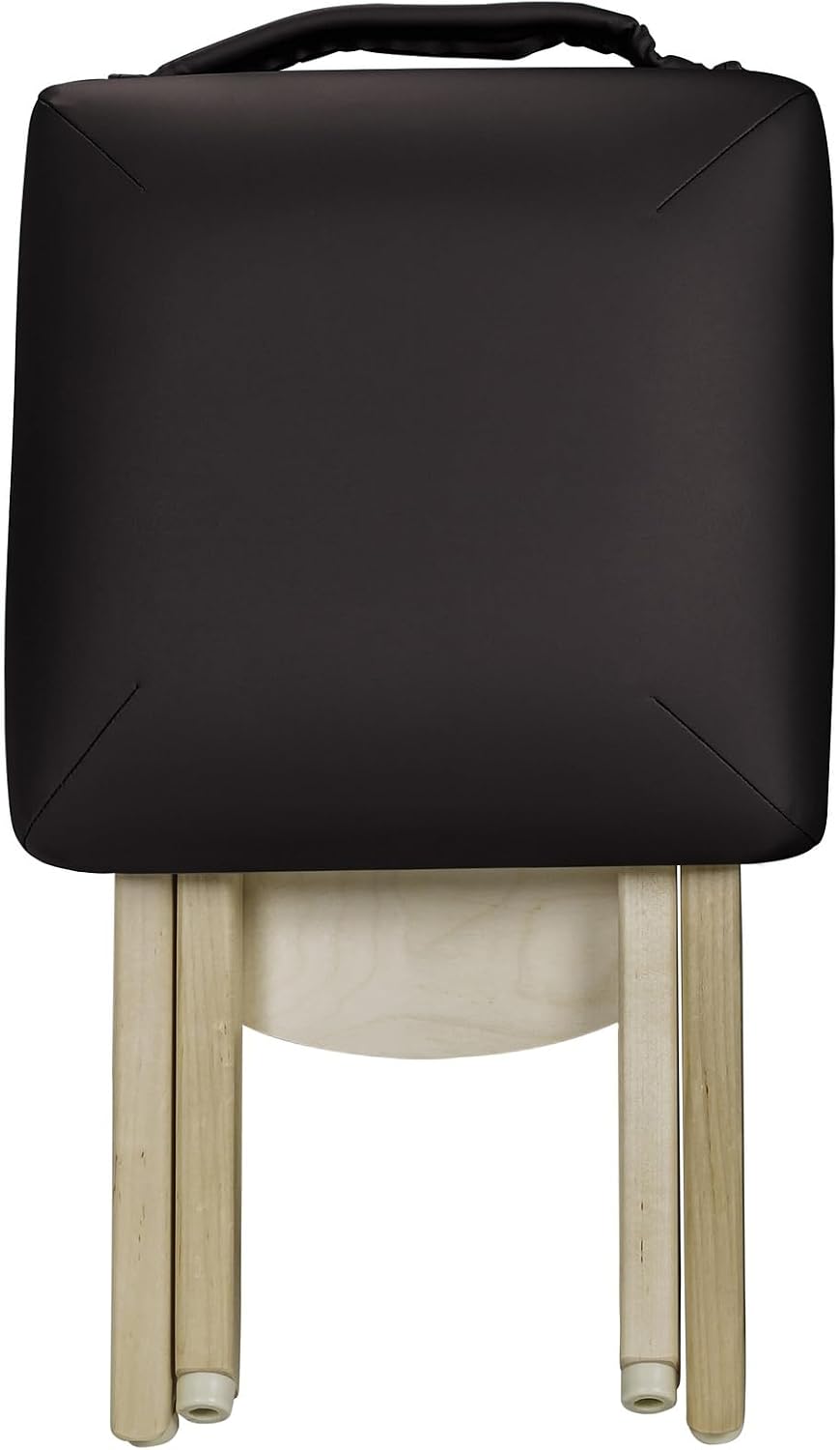 EarthLite Wooden Folding Stool, 19in, Black