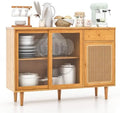 LOKO Modern Buffet Cabinet, Boho Coffee Bar Cabinet