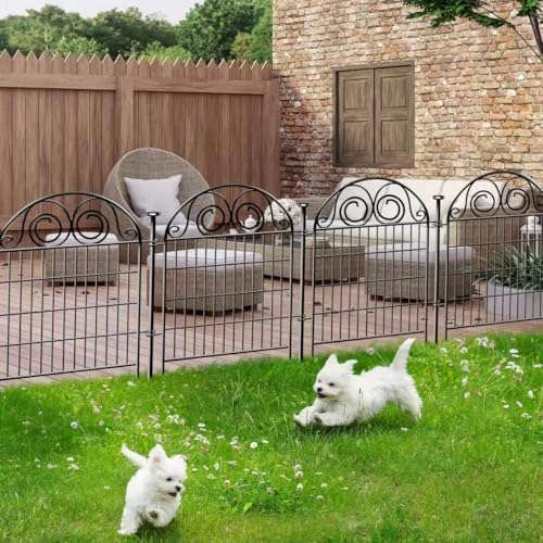 Getlay Tall Garden Animal Barrier Fencing with Gate, 40 Inch(H) 20 Panels Tot...
