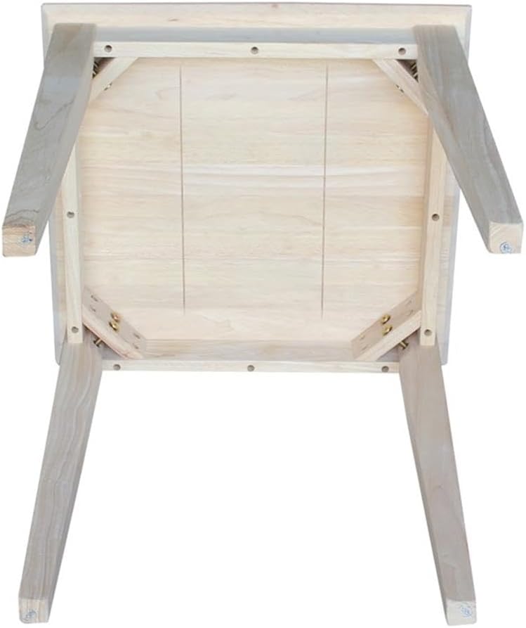 IC International Concepts, Shaker End Table - Tall, Solid Real Wood, Sturdy P...