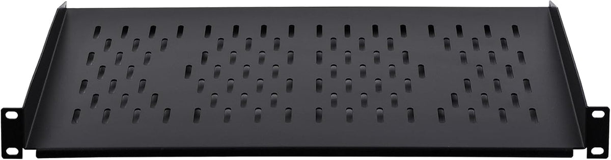 RackPath 1U Cantilever Universal Rack Shelf - 10in Deep – Rackmount Shelf for 19’’ AV/Network Equipment Racks – 55lbs Capacity - 2Pack