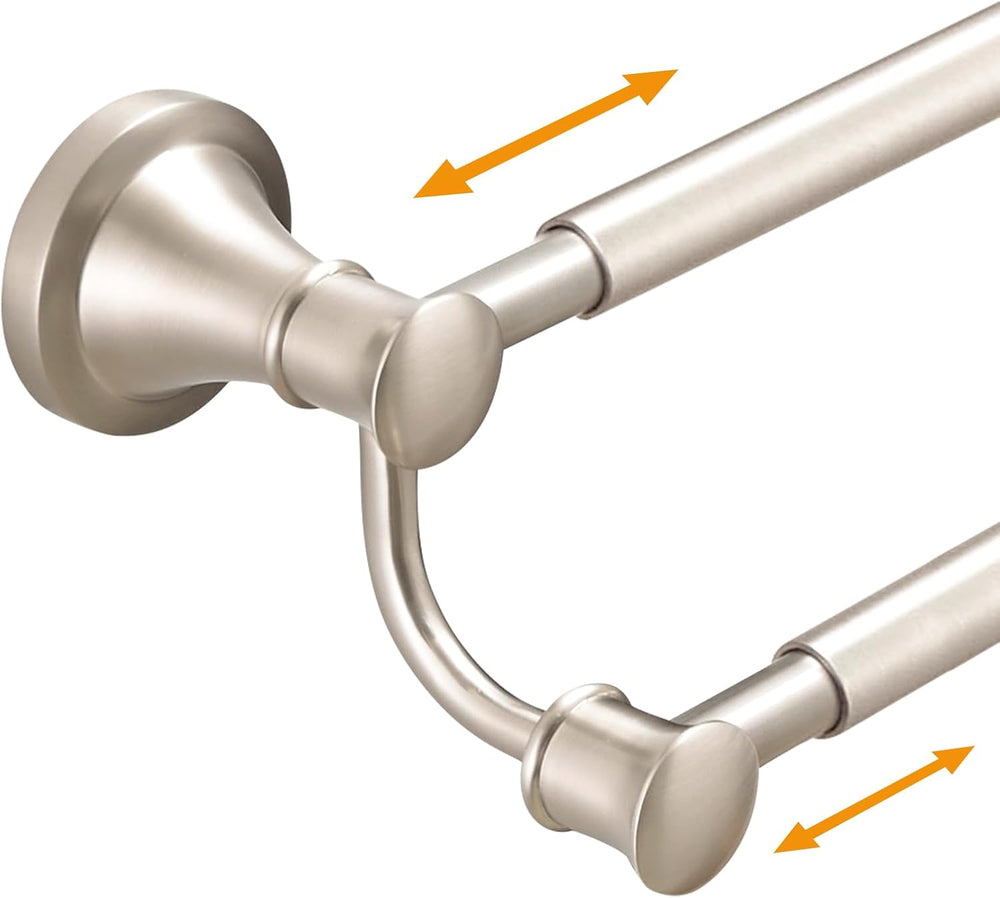 Hoimpro Double Towel Bar Towel Rack for Bathroom Wall Mount Brushed Nickel