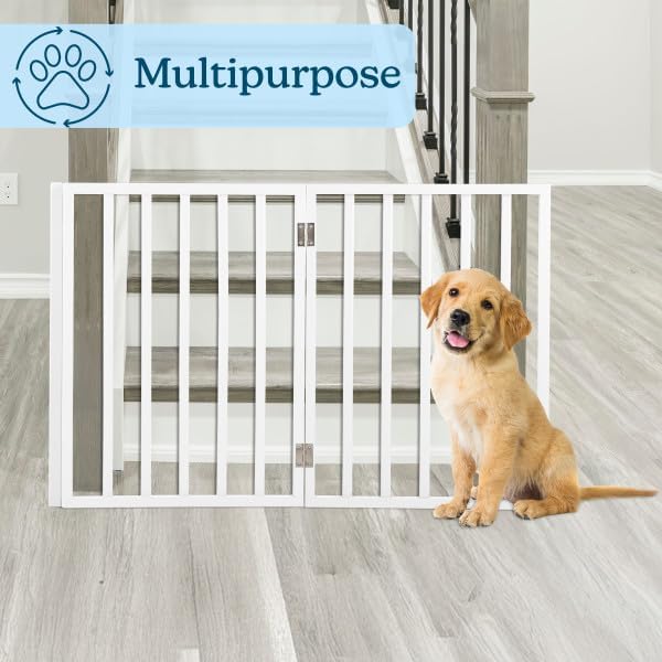 PETMAKER Pet Gate – Dog Gate for Doorways, Stairs or House– Freestanding, Fol...