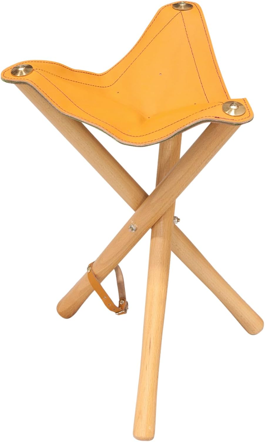 Jack Richeson 694061 Three Leg Wood Artist Folding Stool, Saddle Leather