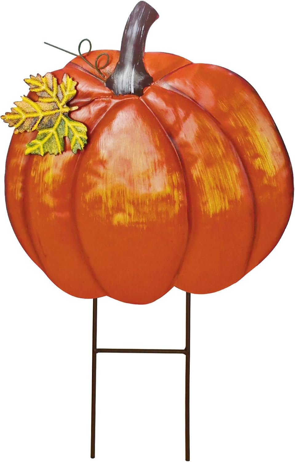 Metal Pumpkin Garden Stake Outdoor Fall Decor Decorative Pumpkin Yard Sign