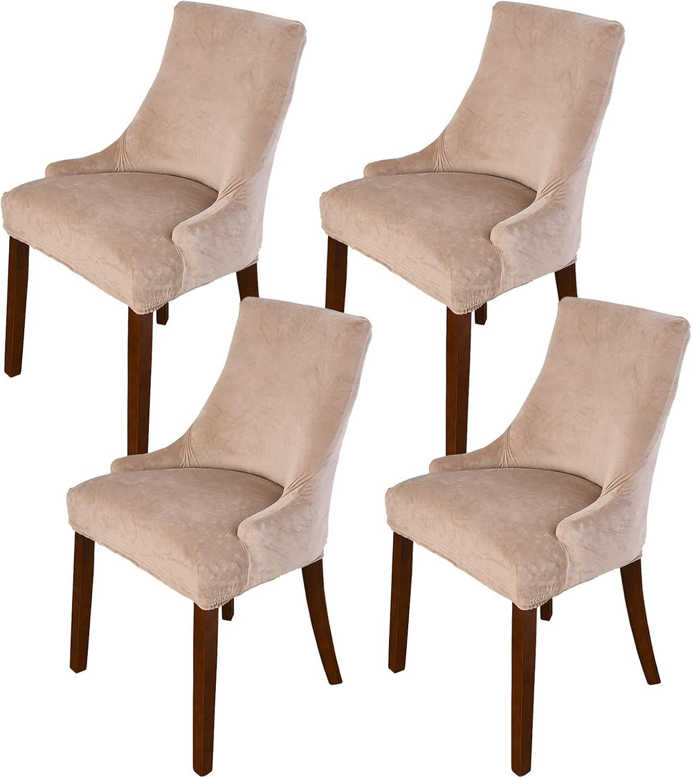MIFXIN Velvet Wingback Chair Cover Slipcover Stretch Washable Sloping Armchai...