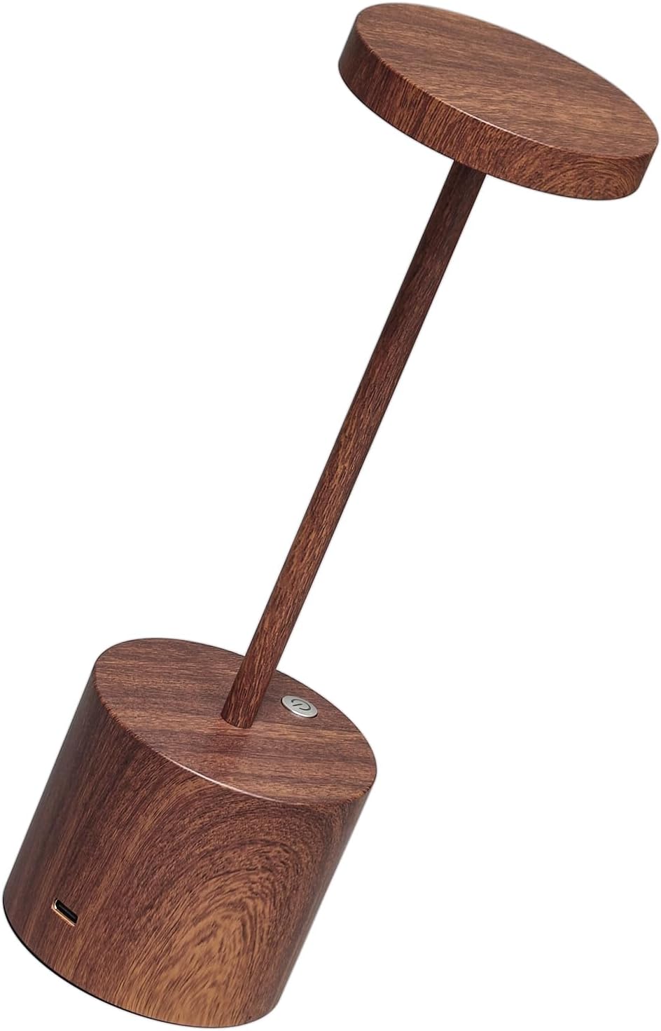 Cordless Rechargeable LED Table Lamp Set of 2, Wood
