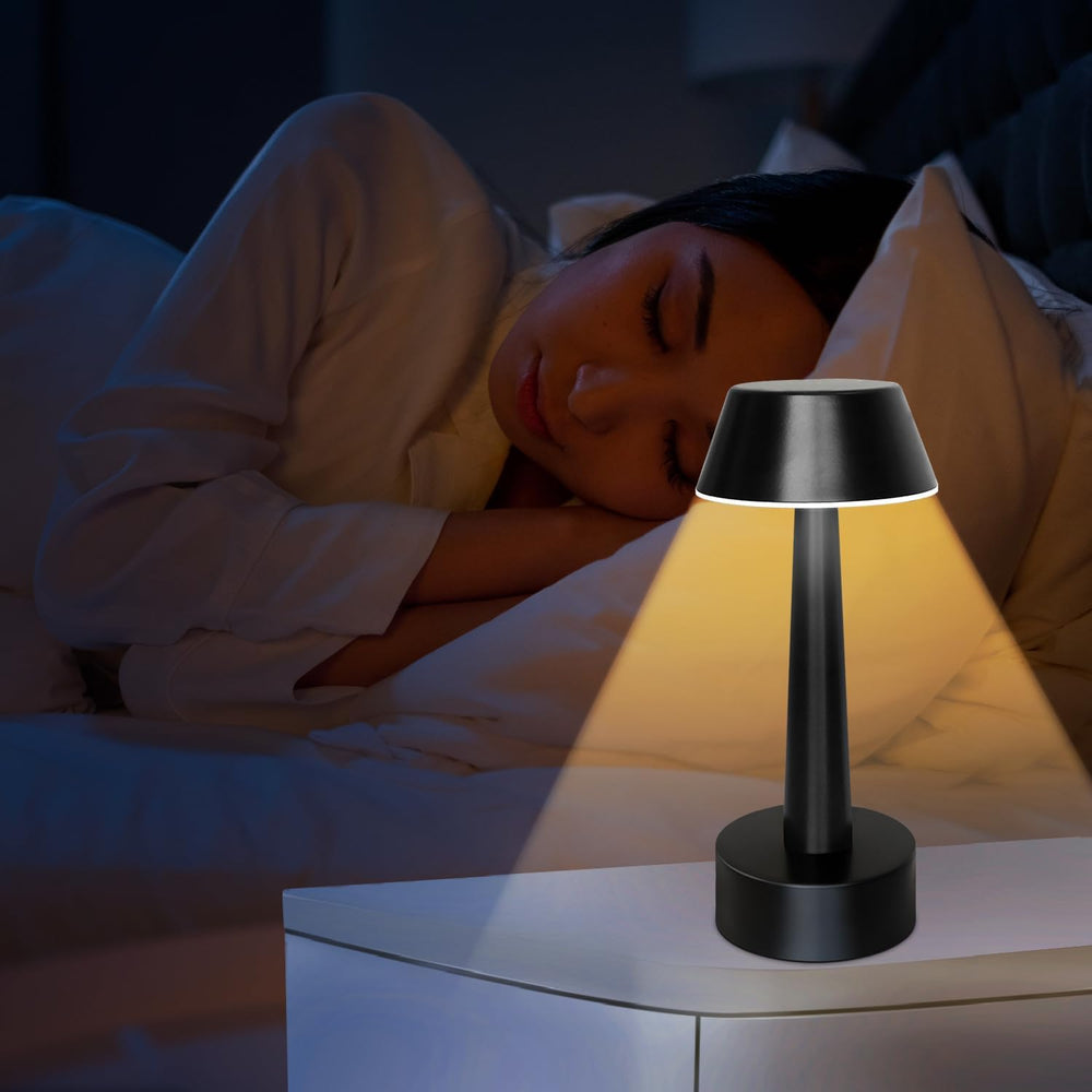 UMEXUS 2 Pack Small Cordless Rechargeable Table Lamp for Restaurant Bar