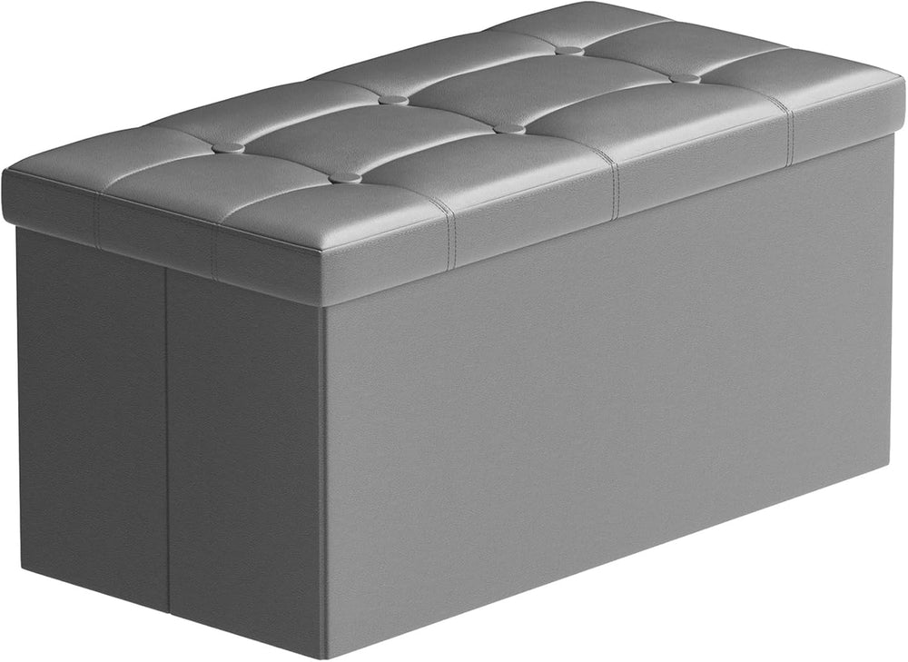 BRIAN & DANY 30 Inches Storage Ottoman Bench, Faux Leather Ottoman with S...