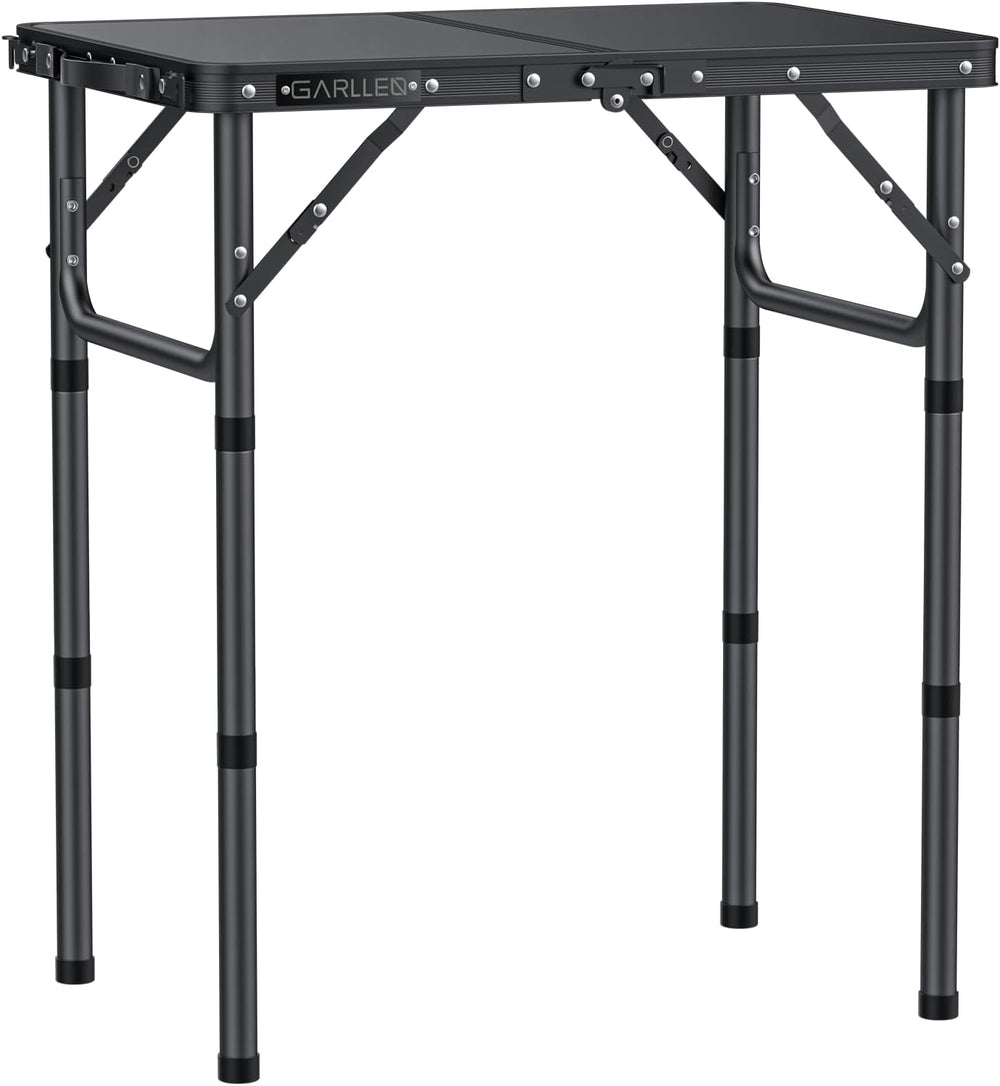 GARLLEN 2ft Folding Camping Table 22.8"x15.7" 3-Height Adjustable M...