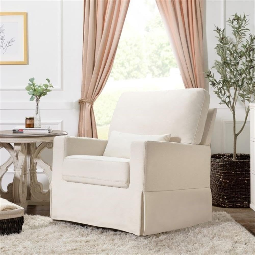 NAMESAKE Crawford Pillowback Comfort Swivel Glider, Performance Cream