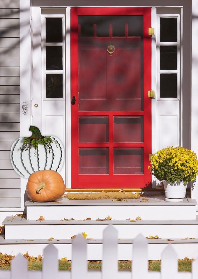 Aecipl Metal Pumpkin Garden Stakes - Autumn Decorative Yard Signs - Indoor Ou...