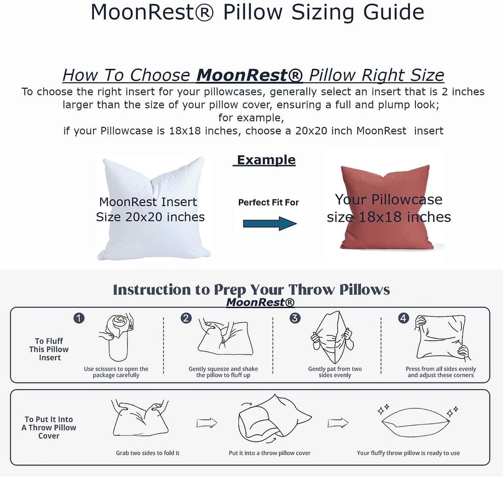 MoonRest® 20x48 Inch Synthetic Down Alternative Rectangle Pillow Insert Form ...