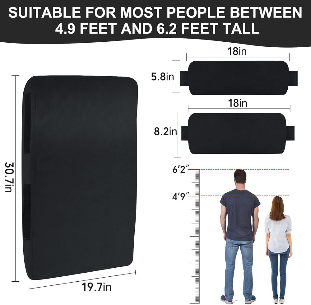 2-in-1 Neck & Lumbar Support Pillow with Adjustable Height and Ergonomic ...
