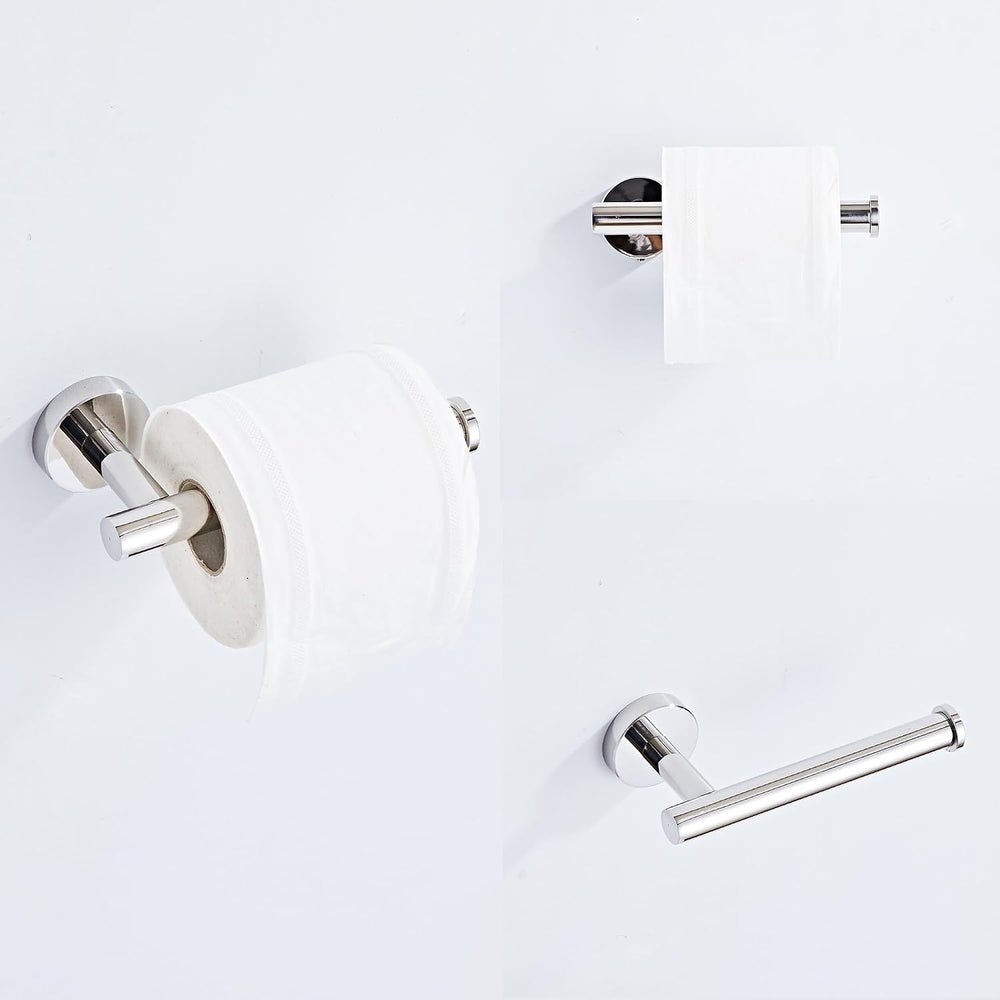 Chrome Bathroom Hardware Set 5 Piece with Towel Racks for Bathroom, SUS304 St...