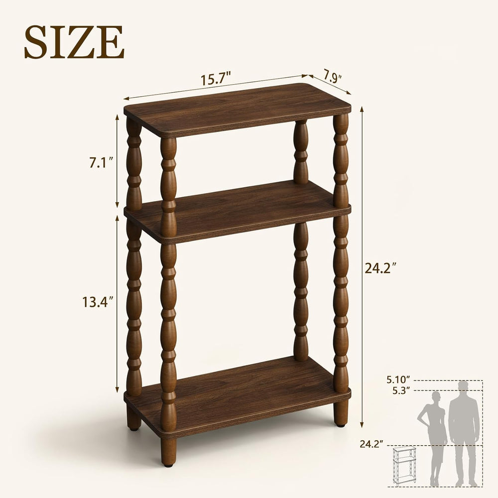 Yoobure Narrow Side Table - Small End Table with Storage, Skinny End Tables