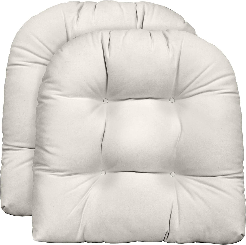 RSH DECOR: Sunbrella Tufted Wicker U-Shape Cushions Set of 2 | 22” x 22” | Ou...