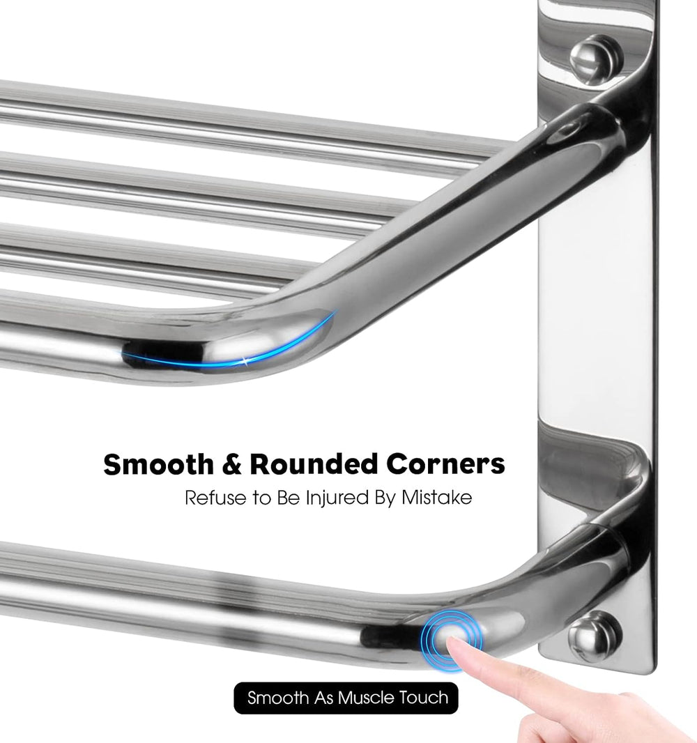 Towel Rack for Bathroom, DEWVIE 23 Inch Tower Holder with Tower Bars, SUS 304...