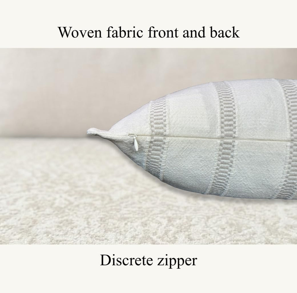 SanVia Designer Cotton Throw Pillow Covers 20x20 for Nooks, Beds & Sofas