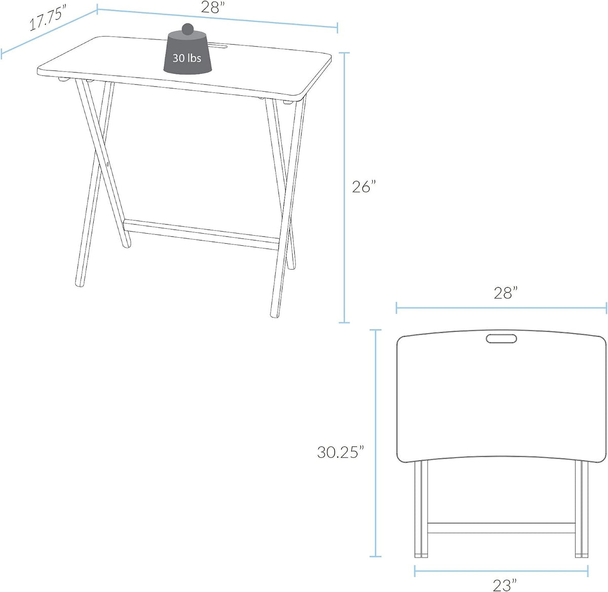 Presto Products Company American Trails Arizona Folding Table with Solid Red Oak,Warm Brown