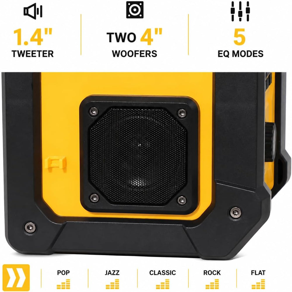 Jobsite AM/FM Radio Speaker Compatible with 20V MAX Battery