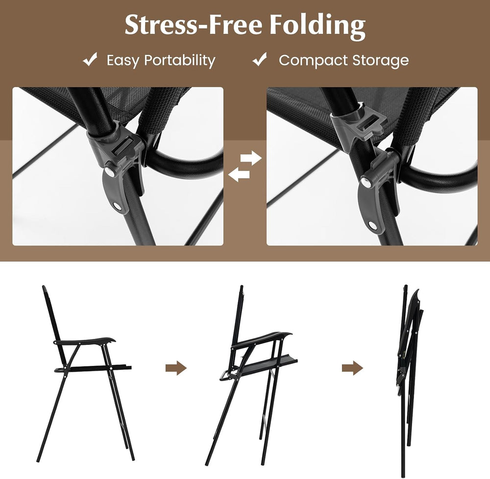 COSTWAY 3 PCS Patio Table and Chairs Set, Bistro Furniture with DPC Tabletop,...