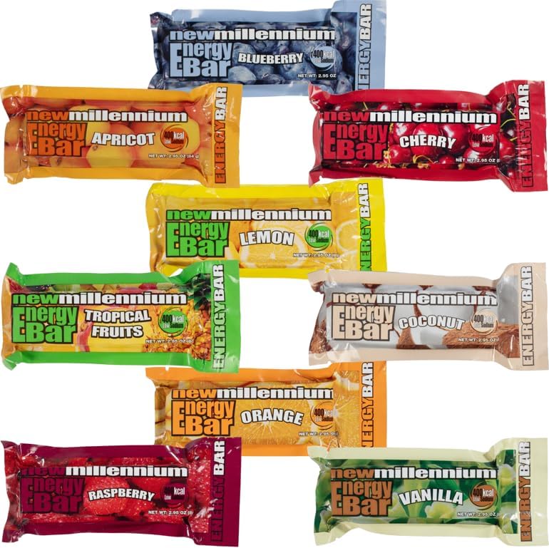 SOS Food Lab Millennium Emergency Food Bars — 9 Bars, 9 Assorted Flavors | 3,...