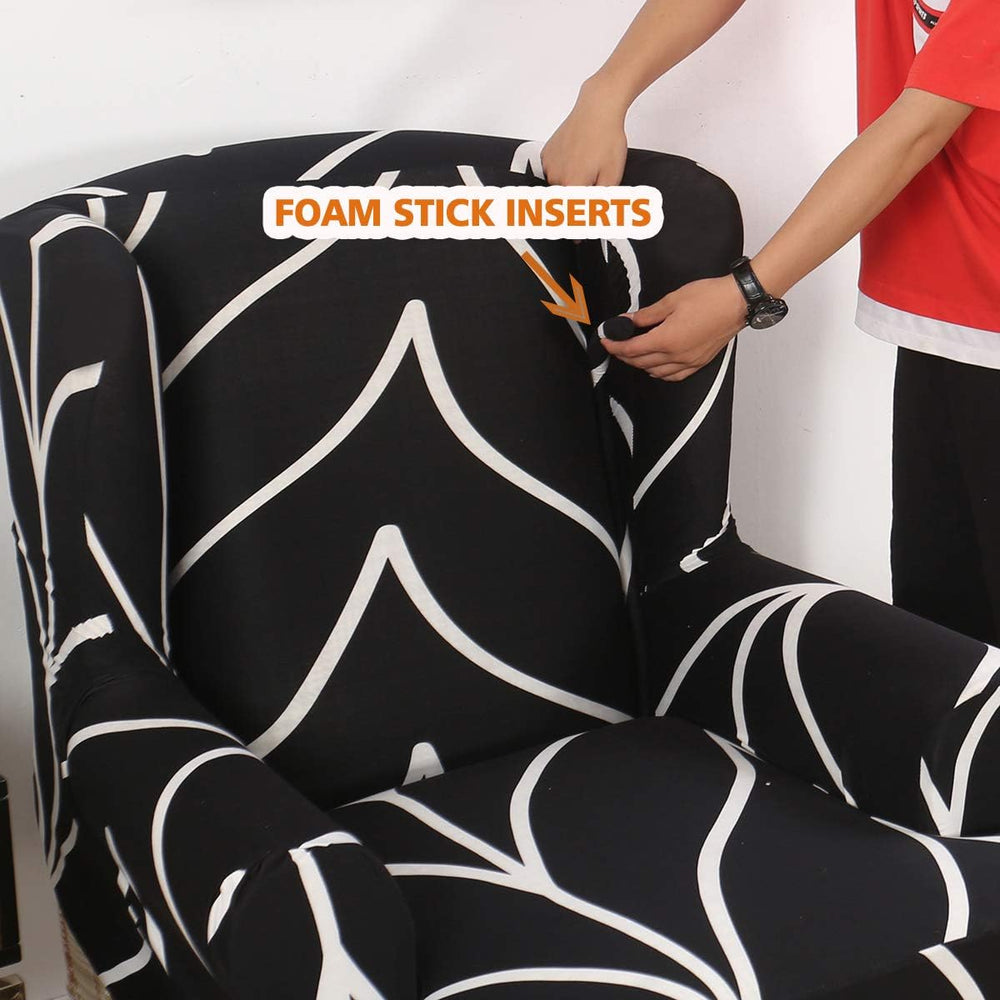 GULI Wingback Chair Cover 2-Piece, Wing Chair Covers Armchair Chair Slipcover...