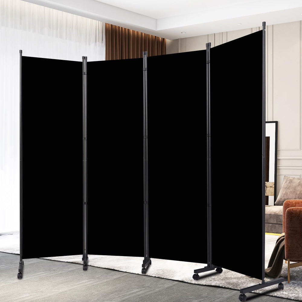 Room Divider 88'' Wide Folding Privacy Screens,4 Panel Wall Divider w...