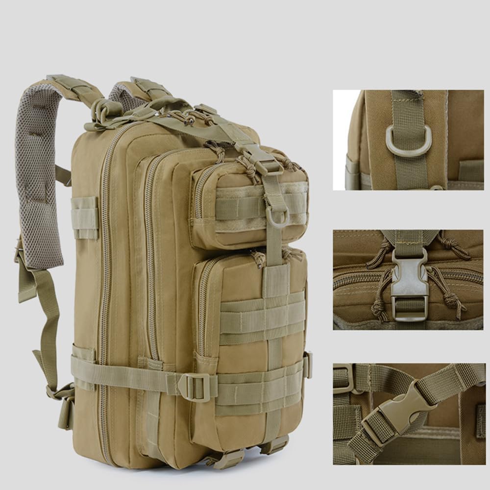 ROARING FIRE 30L Tactical Backpack, MOLLE Military Bag，EDC Outdoor Backpack