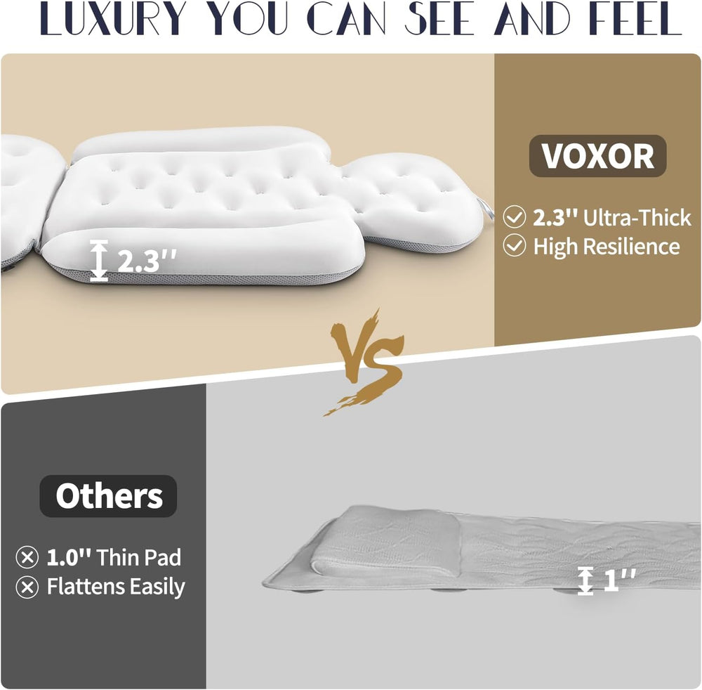 Full Body Bath Pillow for Bathtub, Thick Bathtub Cushion, Luxury Tub Pillow f...