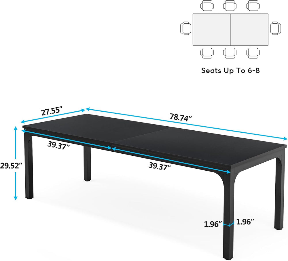 Tribesigns 78.7 Inches Extra Long Computer Desk 2 Person Desk, Double Long De...