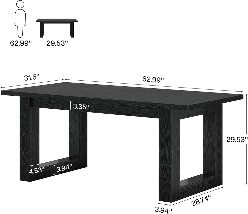 Tribesigns 63-Inch Executive Desk, Modern Wood Office Desk, Large Computer Ta...