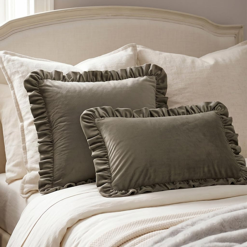 bilin gaier Designer Velvet Solid Throw Pillow Cover,Set of 2,22"x22"
