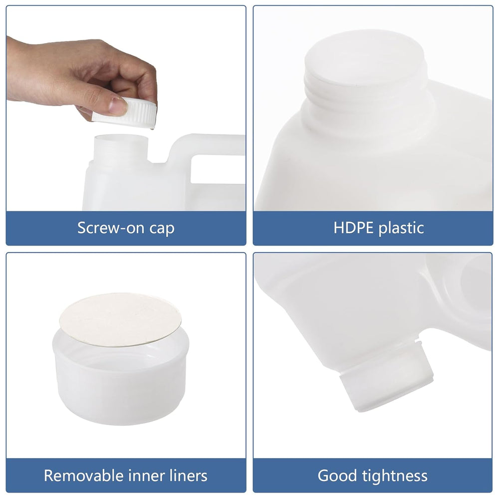 6 Pack 64 oz Clear Plastic Jugs with Lids, Water Jug Storage Containers with ...