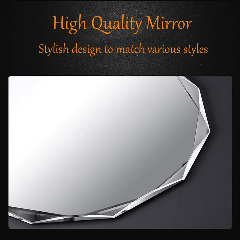 SNUGACE Frameless Beveled Bathroom Wall Mirror, 24 x 36 Inch