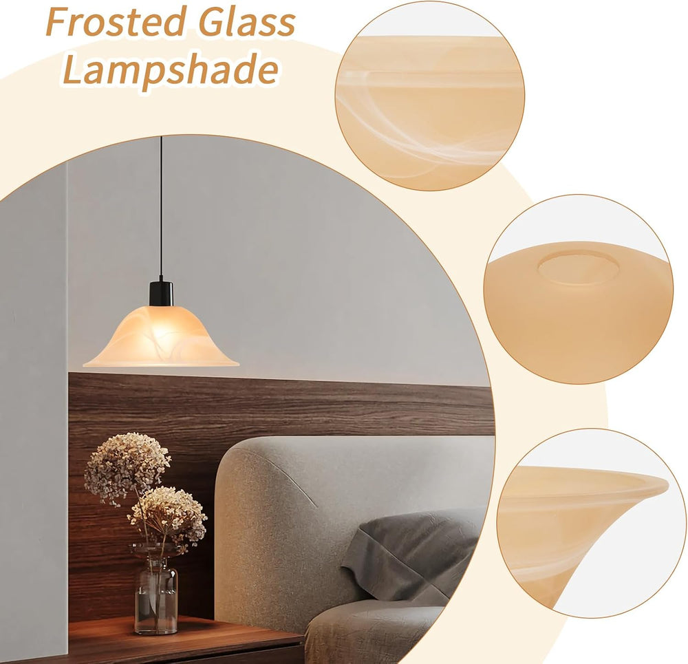Glass Bowl Shade Replacement for Torchiere Floor Lamp, Standing Lamp Replacem...