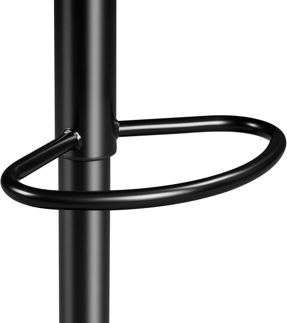 Yaheetech Bar Stools Set of 2, Adjustable Swivel PU Leather, Black