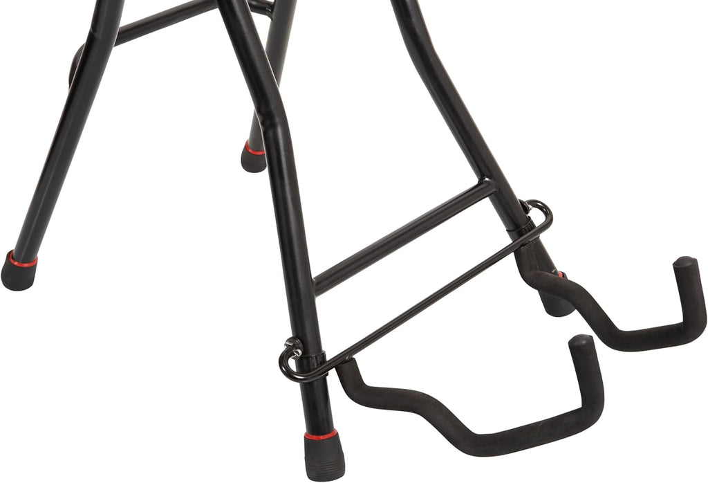 Gator Frameworks Foldable Guitar Stool with Padded Seat and Rear Mounted Guitar Hanger, (GFW-GTRSTOOL)