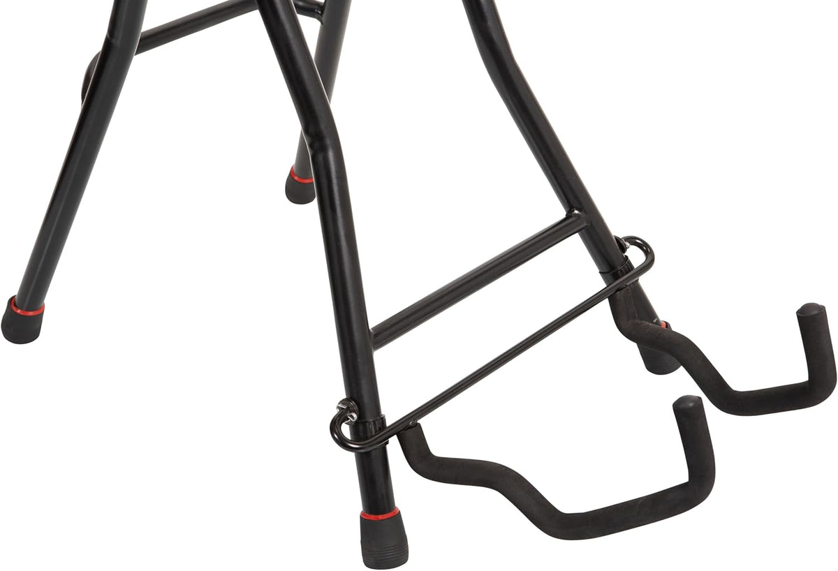 Gator Frameworks Foldable Guitar Stool with Padded Seat and Rear Mounted Guitar Hanger, (GFW-GTRSTOOL)