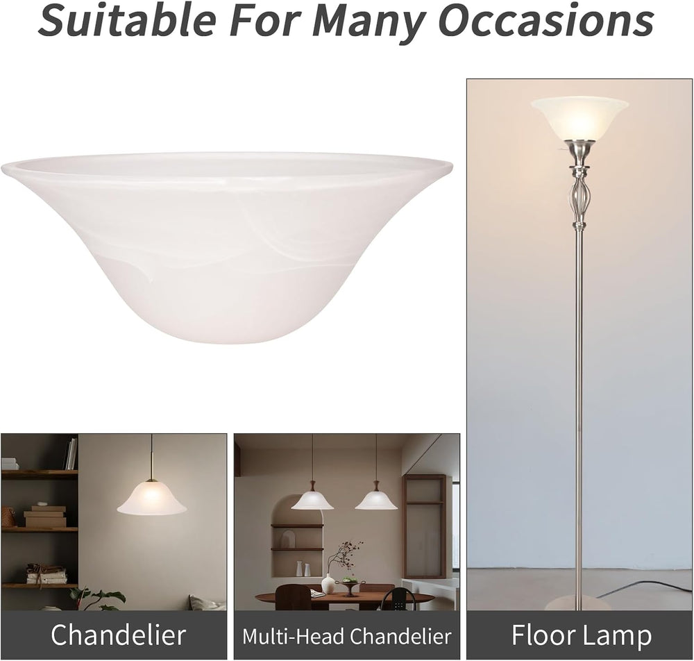Glass Lamp Shade Replacement for Torchiere Floor Lamps, Lamp Shade for Floor ...