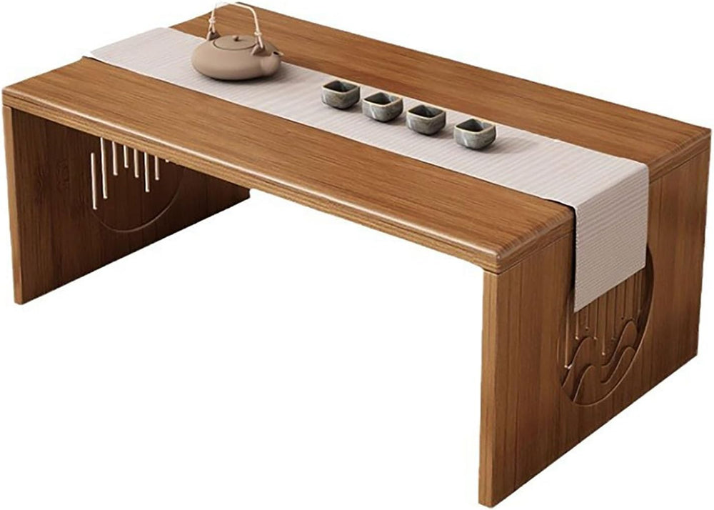 Foldable Japanese Floor Table Bamboo Japanese Coffee Table, Folding Coffee Ta...